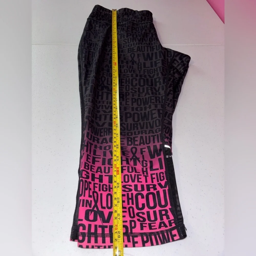 Ideology Gray and Pink Motivational Leggings